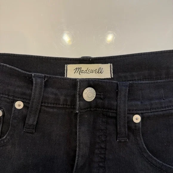 Madewell Black Denim Cutoff Jean Shorts - Picture 4 of 6